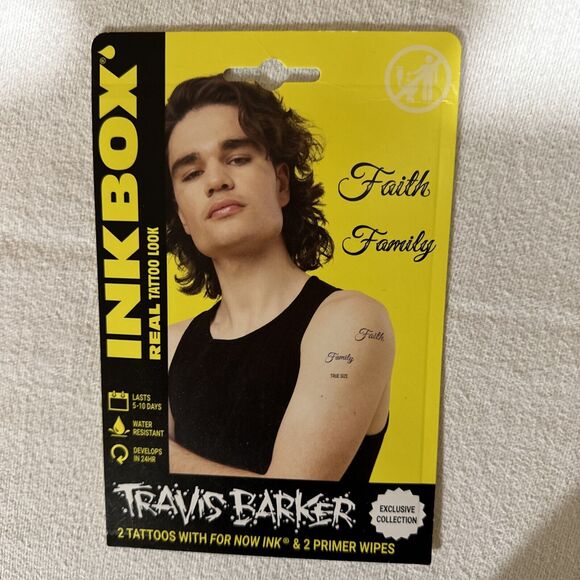 Inkbox Temporary‎ Tattoos, Travis Barker, Faith, Family - Picture 1 of 3